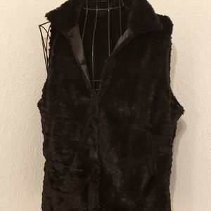 Black Fur Vest